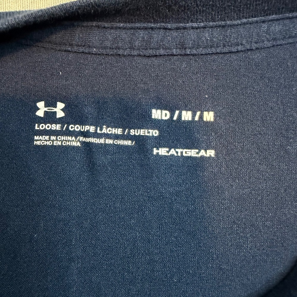 Under Armour Project Rock Mens Navy Blue Long Sleeve HeatGear Graphic Shirt M - Picture 5 of 6